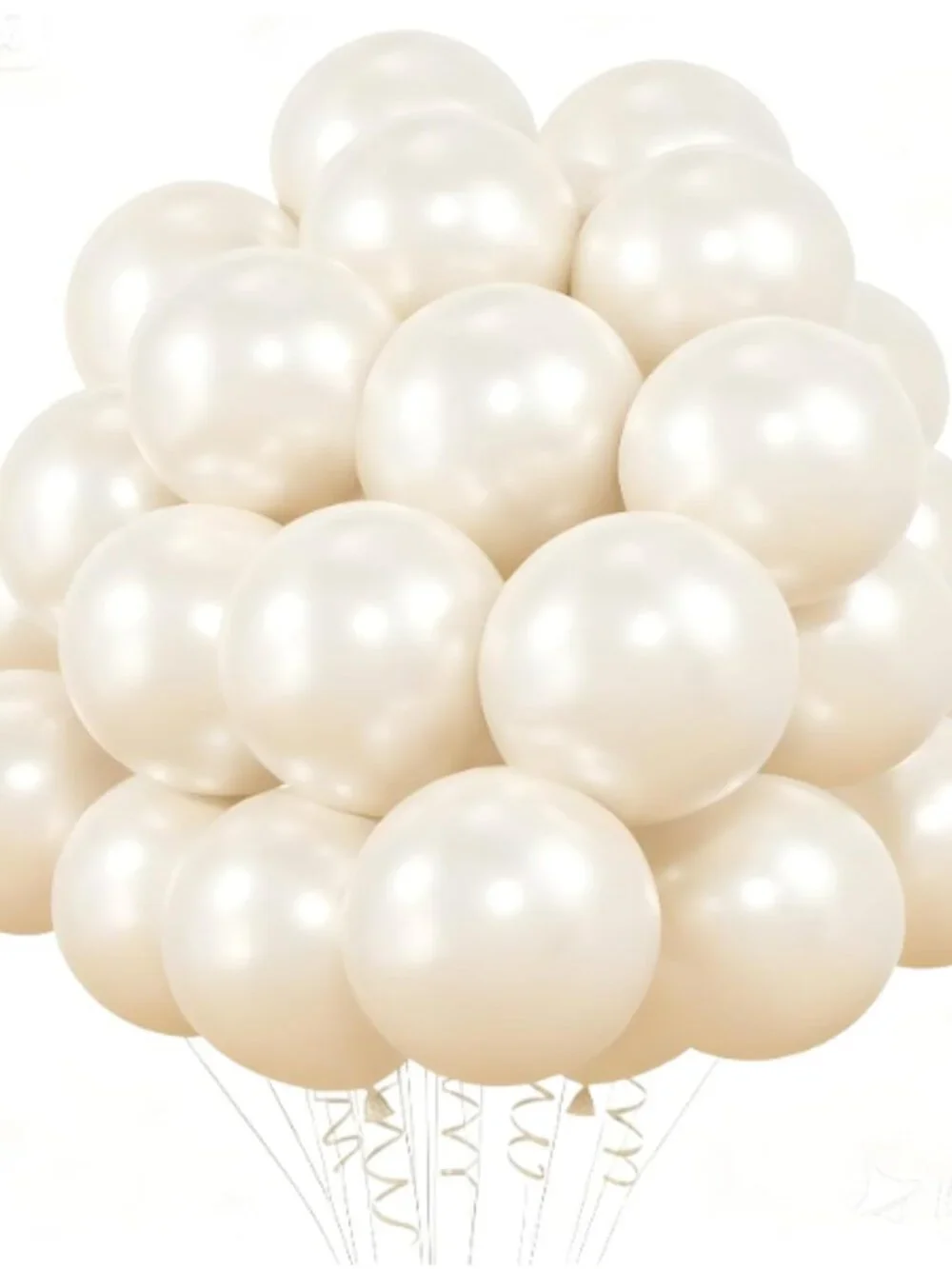 100 Pcs Pearl White Balloons 12 Inch Pearl White Latex Balloons